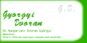 gyorgyi dvoran business card
